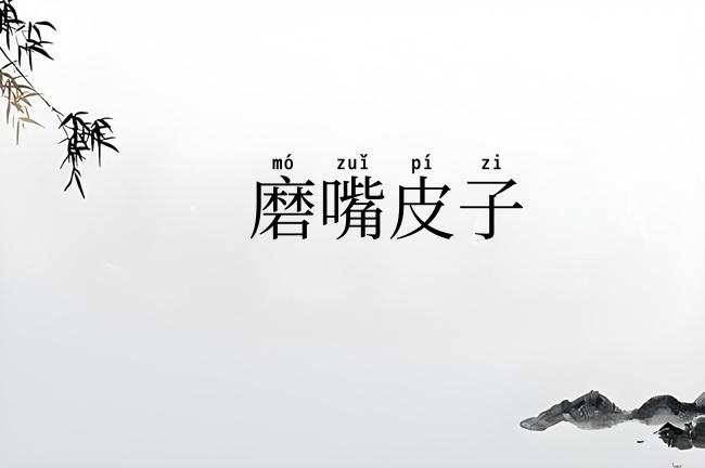 磨嘴皮子