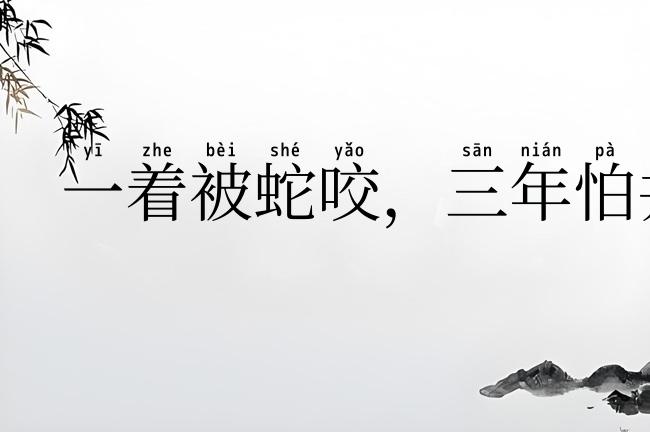 一着被蛇咬，三年怕井绳