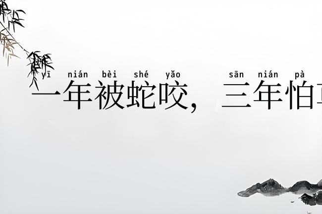 一年被蛇咬,三年怕草绳