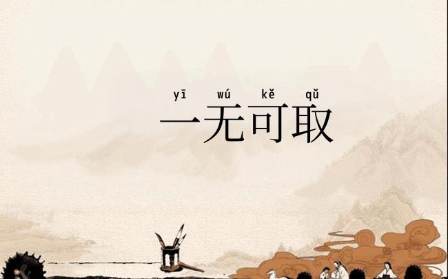 一无可取