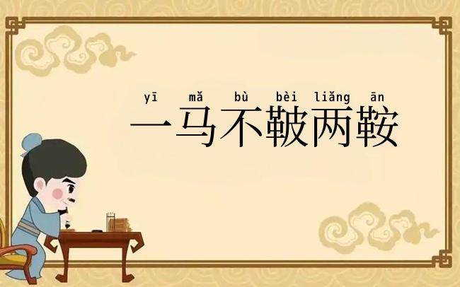 一马不鞁两鞍