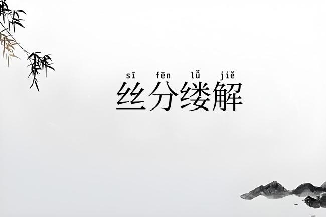 丝分缕解