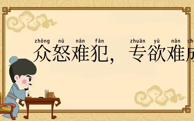 众怒难犯,专欲难成