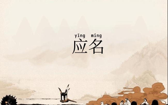 应名