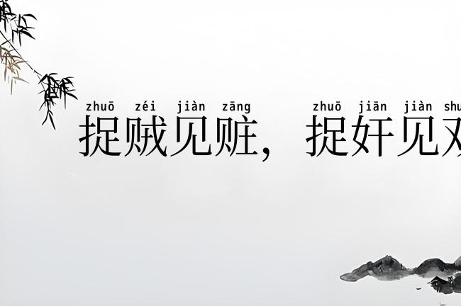 捉贼见赃，捉奸见双