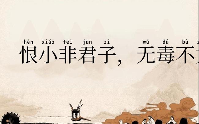恨小非君子,无毒不丈夫