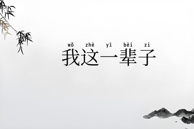 我这一辈子
