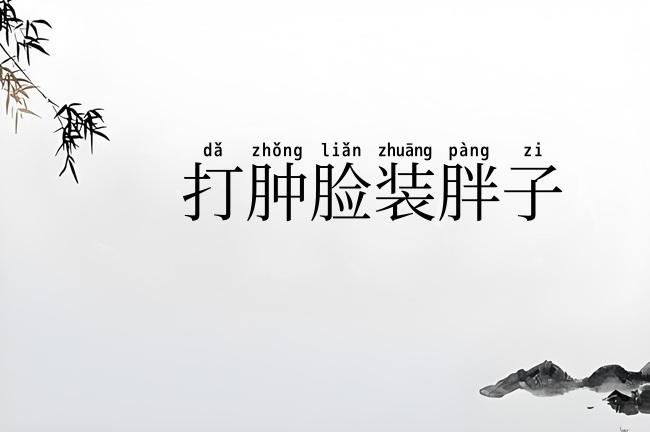打肿脸装胖子