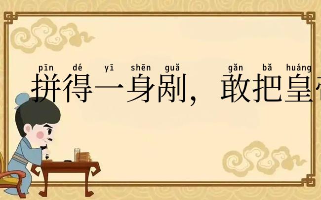 拼得一身剐，敢把皇帝拉下马