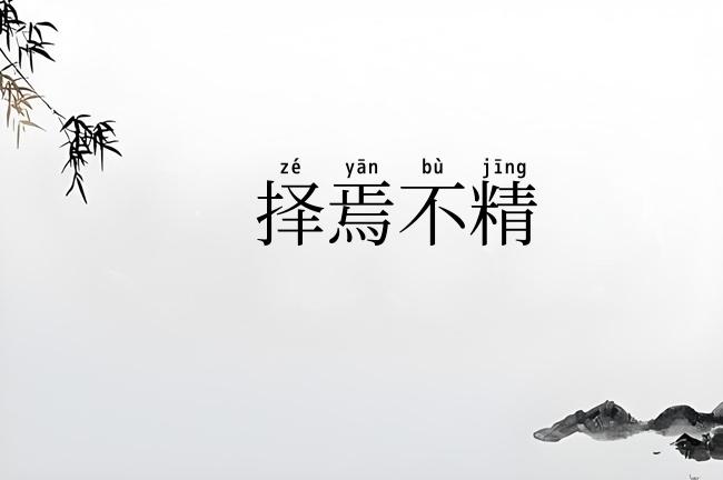 择焉不精