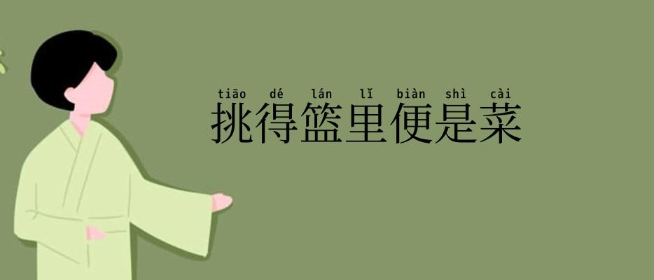 挑得篮里便是菜
