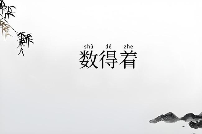 数得着