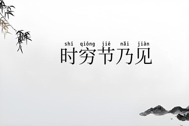 时穷节乃见