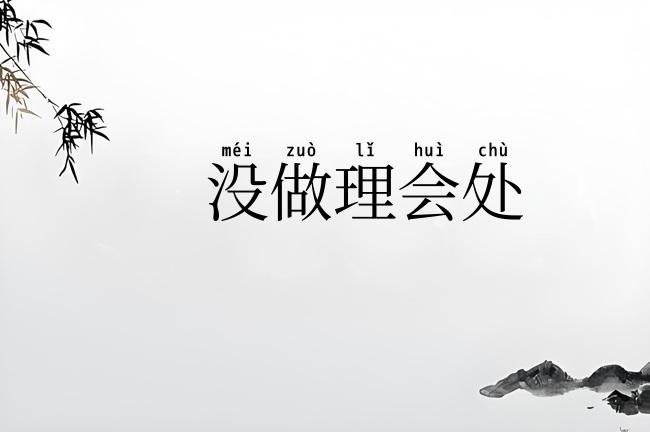 没做理会处