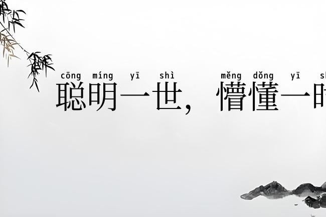 聪明一世，懵懂一时