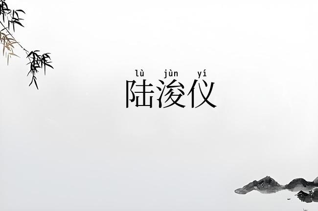 陆浚仪