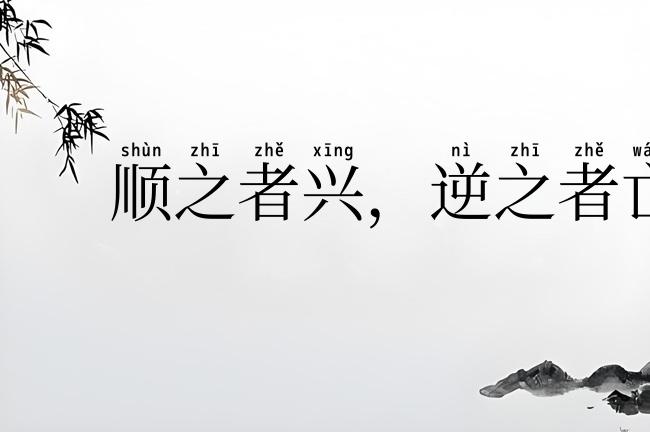 顺之者兴,逆之者亡