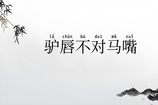 驴唇不对马嘴