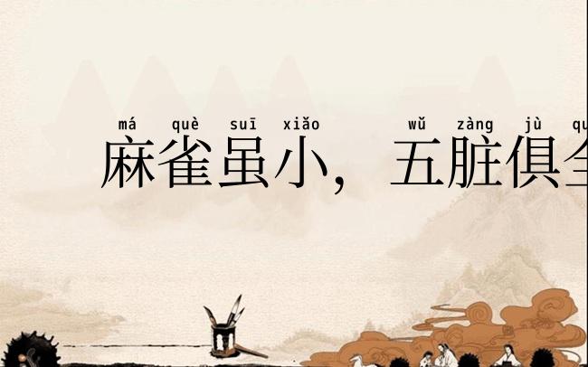 麻雀虽小，五脏俱全